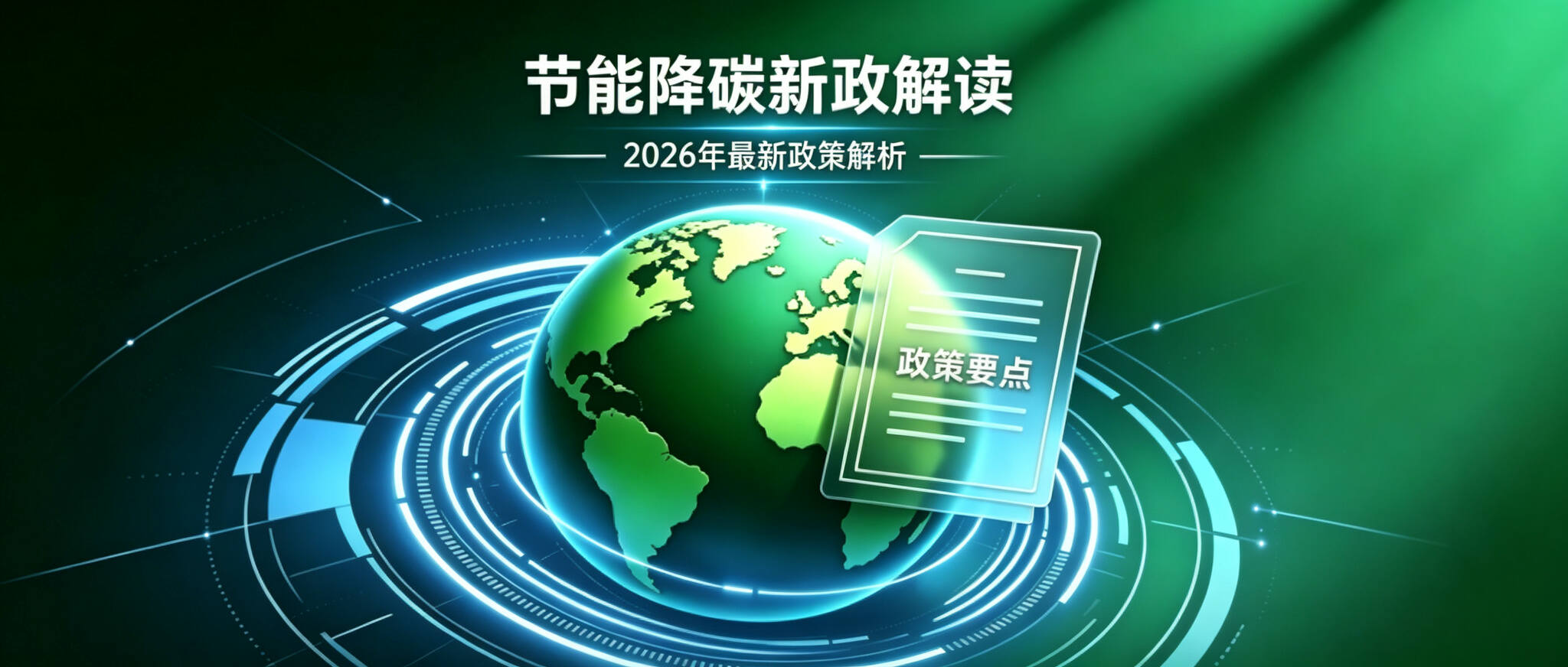 公众号封面图_节能降碳新政解读深绿科技风